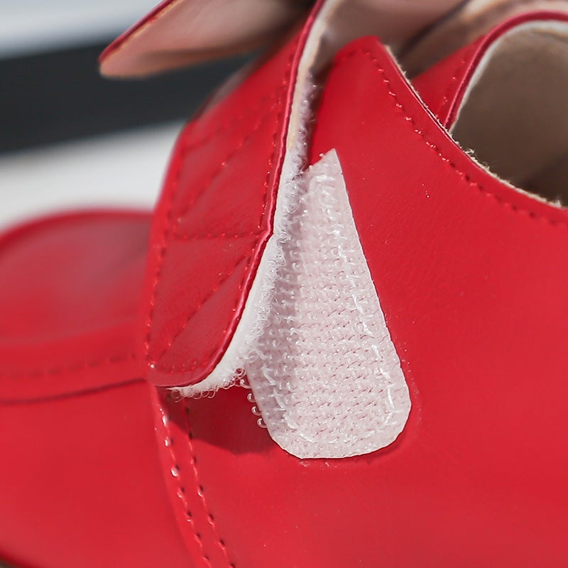 Spring 2026 New Girls' Leather Shoes Princess Soft-Soled Flats Matte Red Elementary School Performance Shoes - Image 3