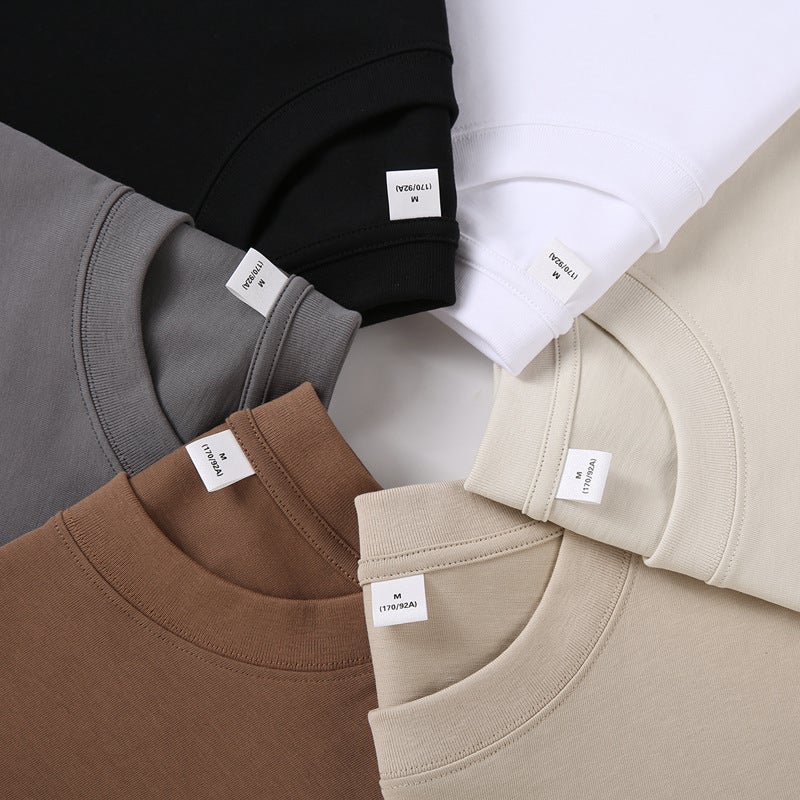 260g Heavyweight Cotton Short Sleeve T-Shirt for Men - Image 2