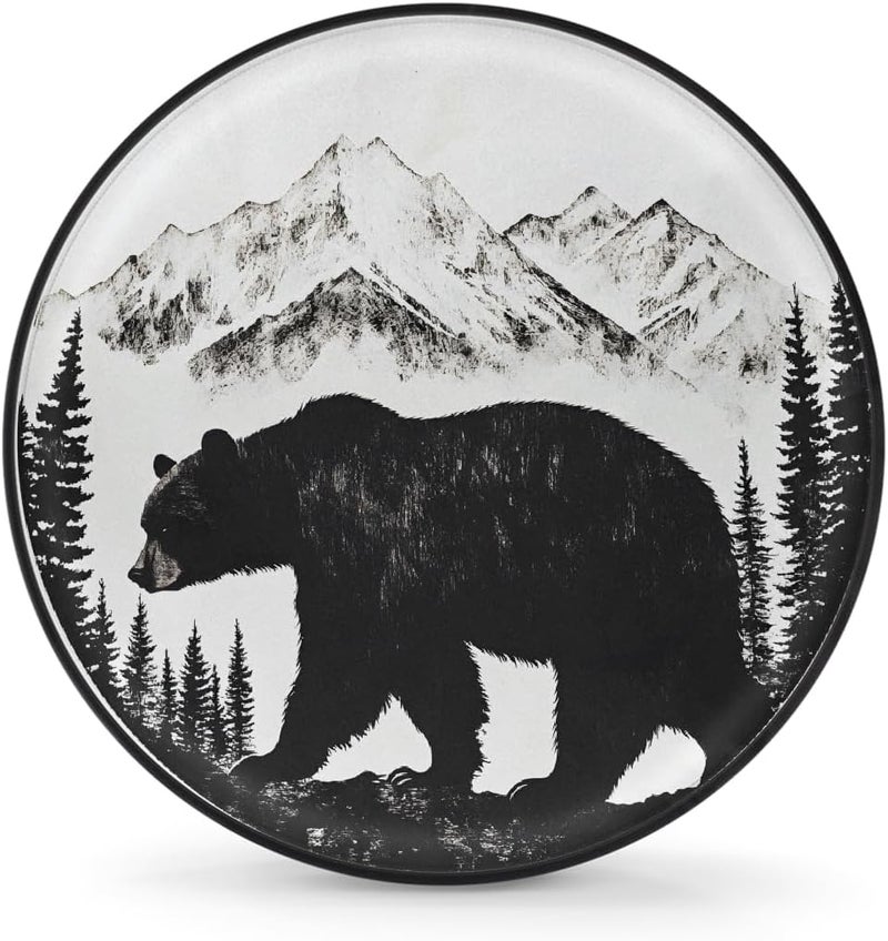cfpolar Spare Tire Cover for RV Trailer,Animal Bear Mountain Waterproof Sun Leather Wheel Cover,Camper Spare Tire Covers Fit for Jeep Travel Trailer SUV Truck Accessories (14 in for Diameter 25” - 27”),F-3 - Image 1