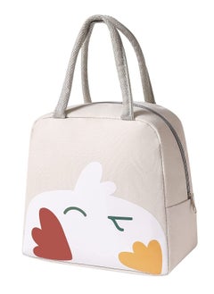KASTWAVE Insulated Lunch Bag, Leak Proof Reusable Tote, Waterproof Lunch Bag, Ladies Men's Kids Beach Hiking School Work Picnic Carrying Bag Beige  - Image 1