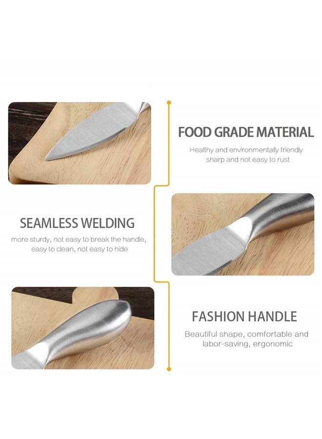 4 pcs Cheese Stainless Steel Buffet Colander Serving Cutter Fork Knife (Stainless Steel)  - Image 5