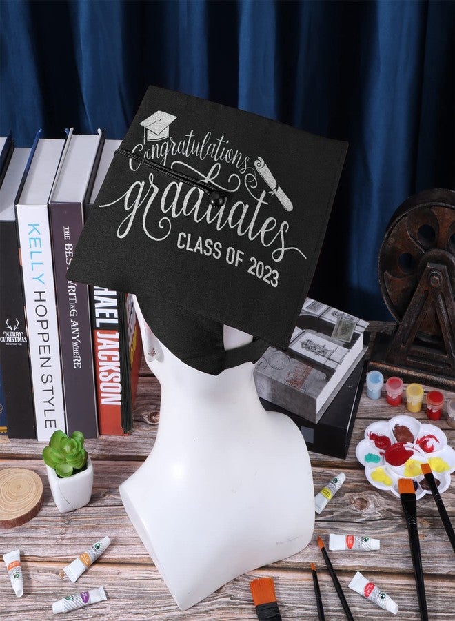 Hanaive 20 Pcs Black Graduation Cap 2026 Graduation Hat with Tassel Adult Sublimation Cap Bulk Elastic Brim Matte Adjustable for Men Women Bachelor Master College High School Ceremony - Image 5