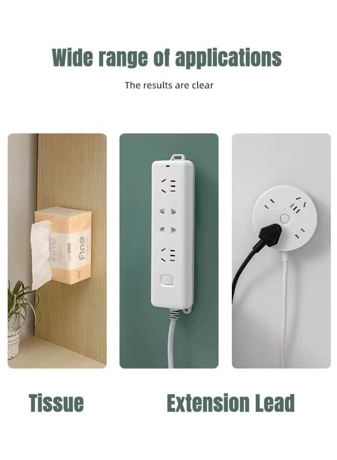 Green Tiger Extension Lead Holder, Self Adhesive Power Strip Wall Fixator, Seamless Punch-free Plug Sticker, Holder Moumt for Socket, WiFi Router, Belkin, Remote Control, Home Kitchen Office Supply(10 PCS) - Image 5