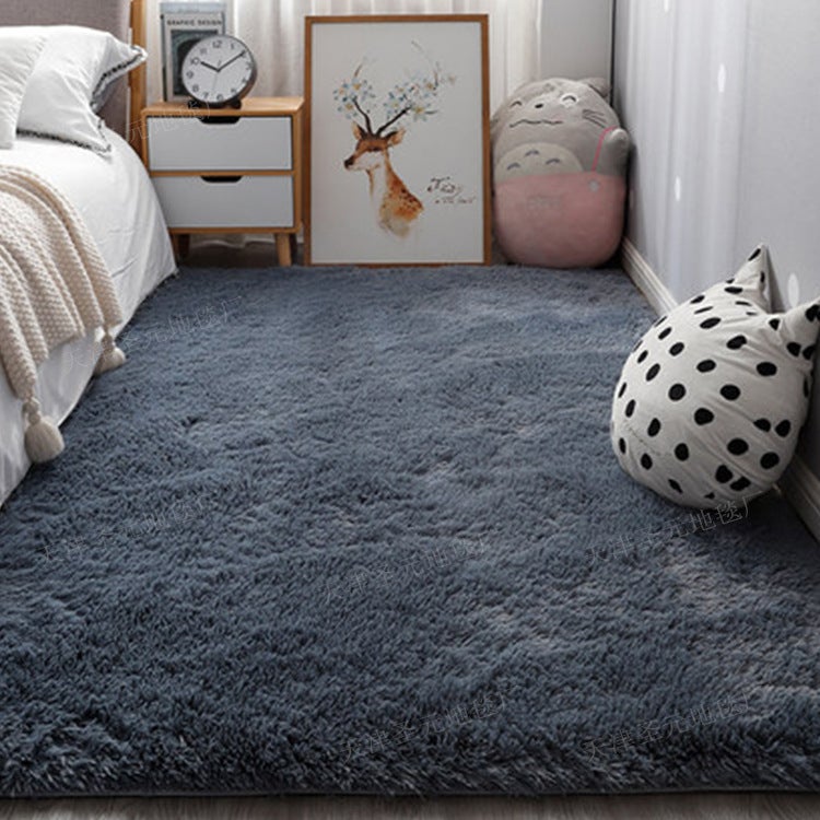 Modern Solid Color Polyester Area Rug for Living Room, Bedroom, and Study - Non-Slip and Easy to Clean - Image 1