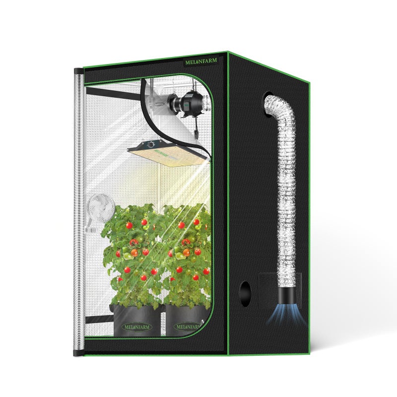 MELONFARM 2x2 Grow Tent, 24"x24"x32" Double Transparent Viewing Door Indoor Grow Tent, Growing Tent with High Reflective Mylar & Floor Tray, Plant Tent for Indoor Hydroponics Growing - Image 1