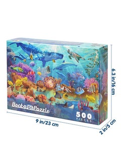 Becko US Becko US Puzzles for Adults Jigsaw Puzzles 500 Pieces Puzzles for Kids and Adults - Undersea World Underwater Paradise Ocean Scene  - Image 5