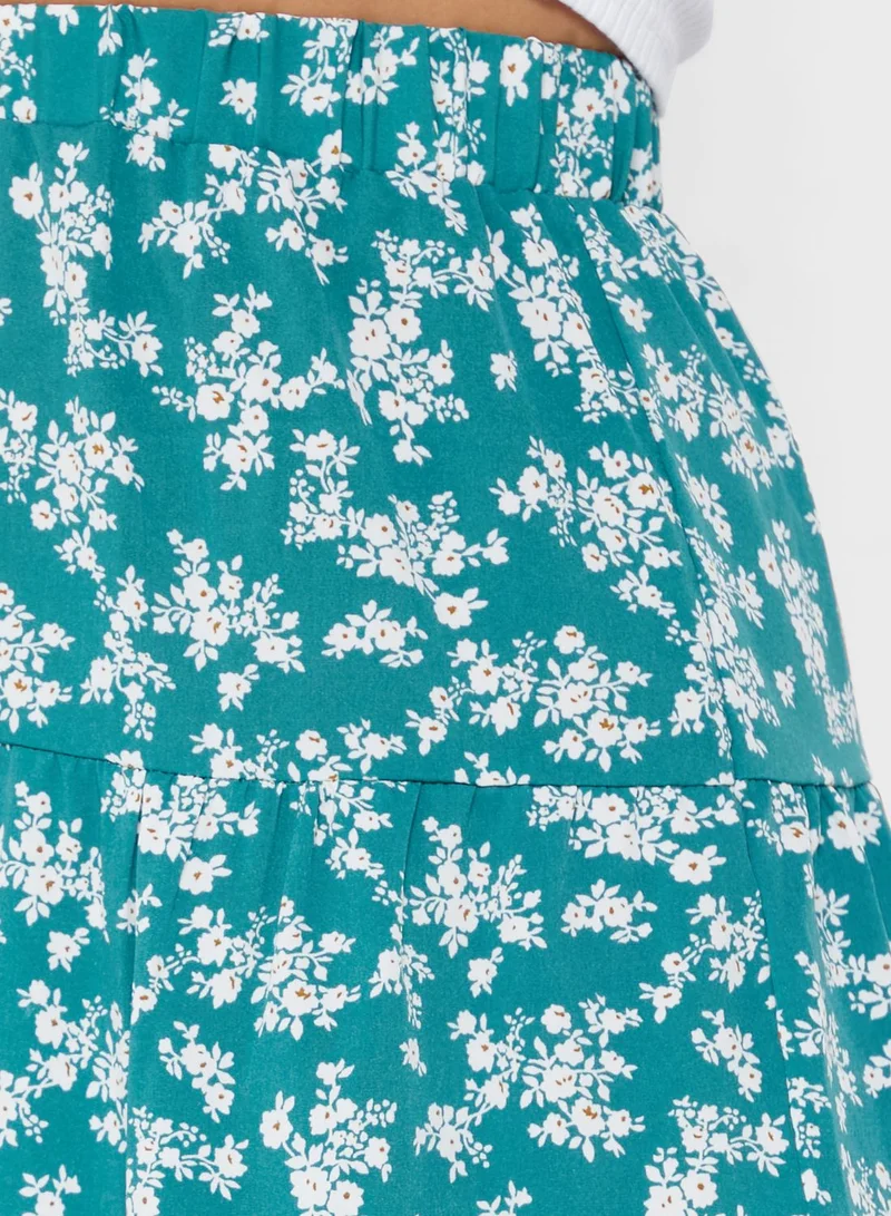 ELLA Ruffle Print Skirt