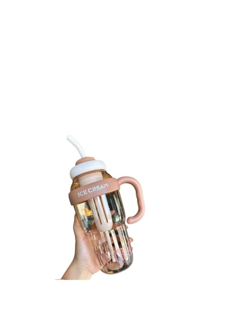 Generic - Water Bottle with Strong Handle - Practical and Comfortable Design OM (Brown) - Image 1