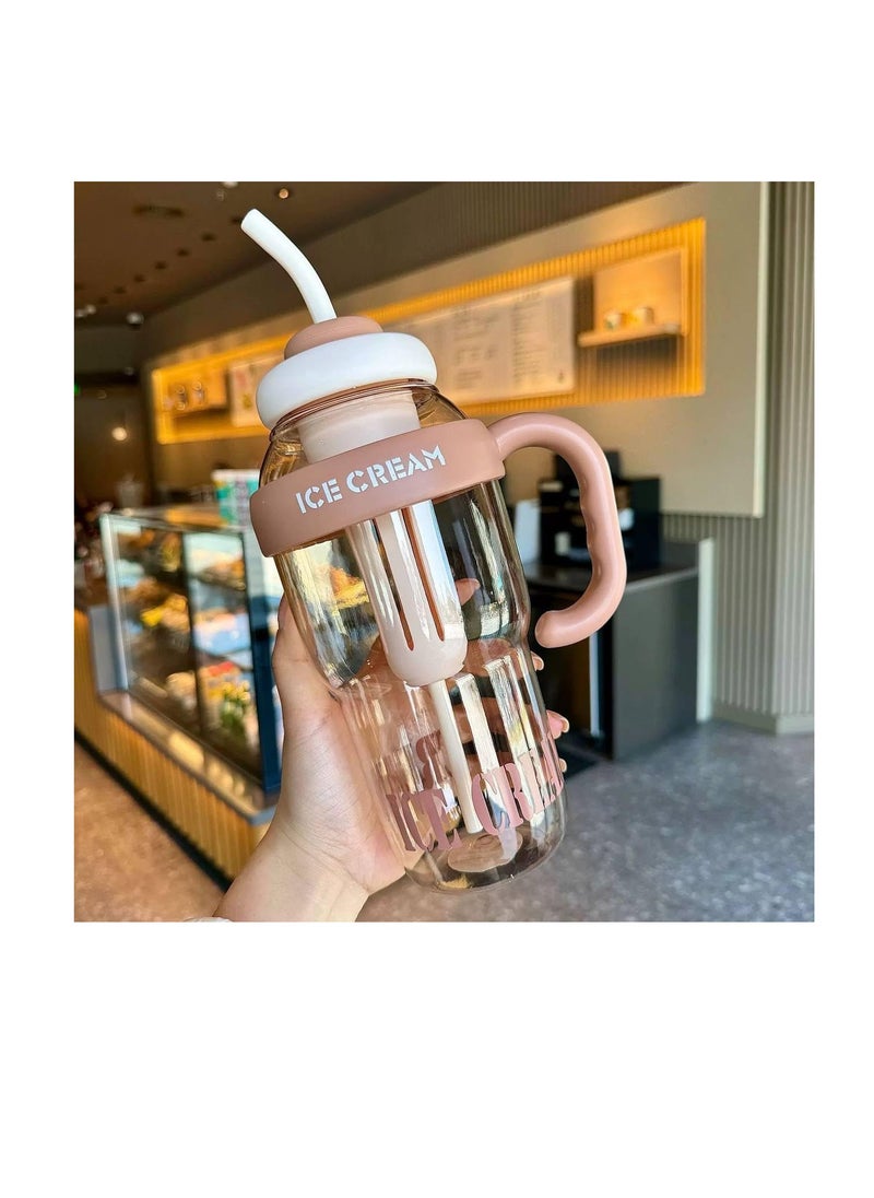 Generic - Water Bottle with Strong Handle - Practical and Comfortable Design OM (Brown) - Image 1