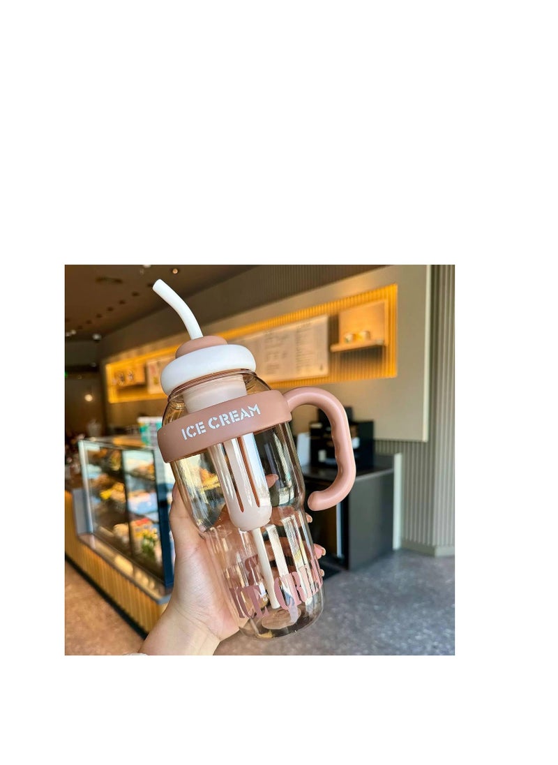 Generic - Water Bottle with Strong Handle - Practical and Comfortable Design OM (Brown) - Image 1