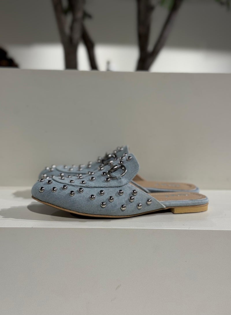 BOU CAMILA STUD MULES - Camila Stonewash - Image 1