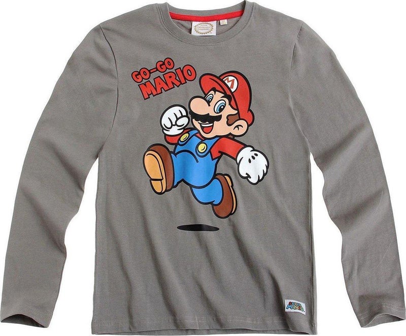 Nintendo Super Mario kart Nintendo world Boys Long Sleeve 100% cotton T-shirt by Kids TV - Image 1