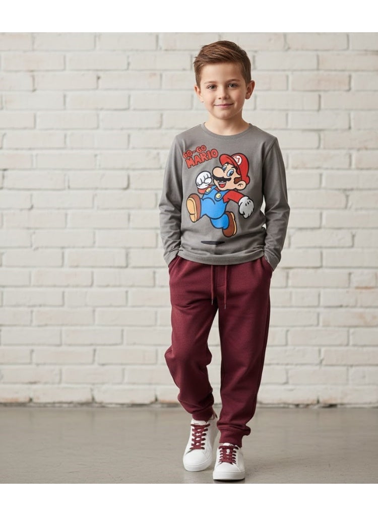 Nintendo Super Mario kart Nintendo world Boys Long Sleeve 100% cotton T-shirt by Kids TV - Image 3