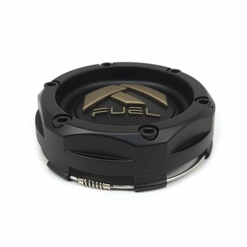 Fuel Offroad غطاء مركز عجلة فويل أوف رود باللون الأسود غير اللامع مع شعار برونزي 1003-46MBZ - Image 2