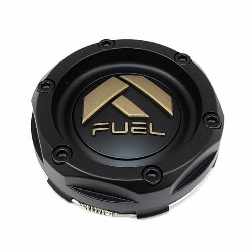 Fuel Offroad غطاء مركز عجلة فويل أوف رود باللون الأسود غير اللامع مع شعار برونزي 1003-46MBZ - Image 1