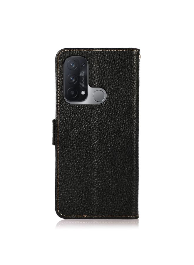 اس-توب جراب هاتف OPPO Reno5 A إصدار JP من KHAZNEH، جراب جلدي أصلي من الليتشي بمغناطيس جانبي بتقنية RFID - Image 3