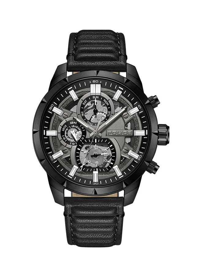 POLICE Neist Gents Chronograph Watch With Grey Dial & Black Strap -PEWJF0021803