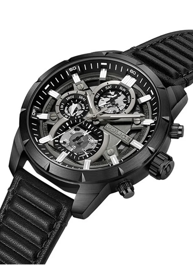 بوليس Neist Gents Chronograph Watch With Grey Dial & Black Strap -PEWJF0021803