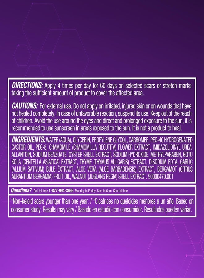 Cicatricure Face & Body Advanced Scar Gel, Scar Gel for Old & New Scars, Fades Stretch Marks Away, Surgical Scars, Injuries, Burns, for Adults & Kids, 1 oz (28g), 3 Pack - Image 4