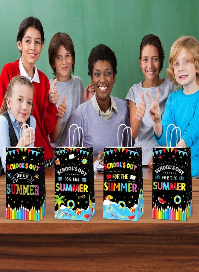 CHUNNIN 12pcs End of School Year Party Gift Bags Class Summer Party Favors School's Out Candy Treat Goodie Bags for Kids Summer Tropical Beach Pool Birthday Classroom Decoration Supplies - Image 5