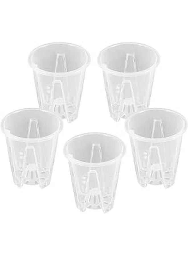 5Pcs Plastic Orchid Planter Pots With Drainage For Succulents Indoor Outdoor - Image 1