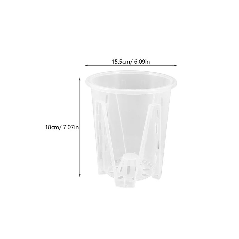 5Pcs Plastic Orchid Planter Pots With Drainage For Succulents Indoor Outdoor - Image 3