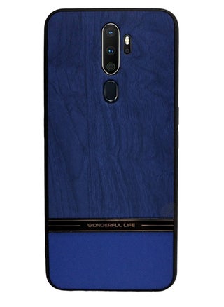 حافظة هاتف فاخرة مقاومة للصدمات مصنوعة من الجلد الخشبي المحبب PU وTPU لهاتف oppo A9 2020/A5 2020 (أزرق) - pzsku/ZF950F04091628C06B426Z/45/_/1715251175/0e214dc8-903d-42a3-b29d-09a6b539097f