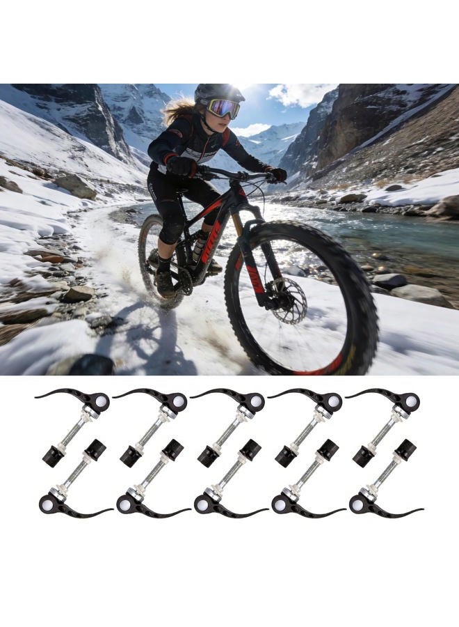 Rowiz Blue/Black Aluminum Alloy Bike Seat Post Clamp, M6 × 65mm Bicycle Binder Clamp Bolt Seat Post Quick Release Pin, Pack of 10 - Image 2