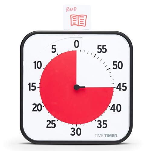 TIME TIMER 12 inch Visual Timer 60 Minute Kids Desk Countdown Clock with Dry Erase Activity Card, Also Magnetic for Kids Classroom, Homeschooling Study Tool, Task Reminder, Home and Kitchen Timer - Image 1