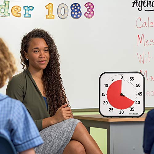 TIME TIMER 12 inch Visual Timer 60 Minute Kids Desk Countdown Clock with Dry Erase Activity Card, Also Magnetic for Kids Classroom, Homeschooling Study Tool, Task Reminder, Home and Kitchen Timer - Image 2