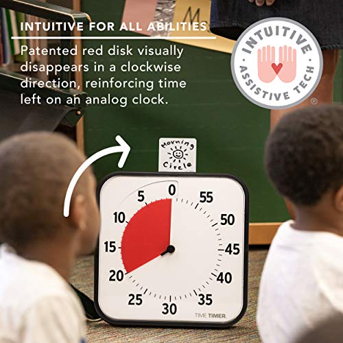 TIME TIMER 12 inch Visual Timer 60 Minute Kids Desk Countdown Clock with Dry Erase Activity Card, Also Magnetic for Kids Classroom, Homeschooling Study Tool, Task Reminder, Home and Kitchen Timer - Image 5