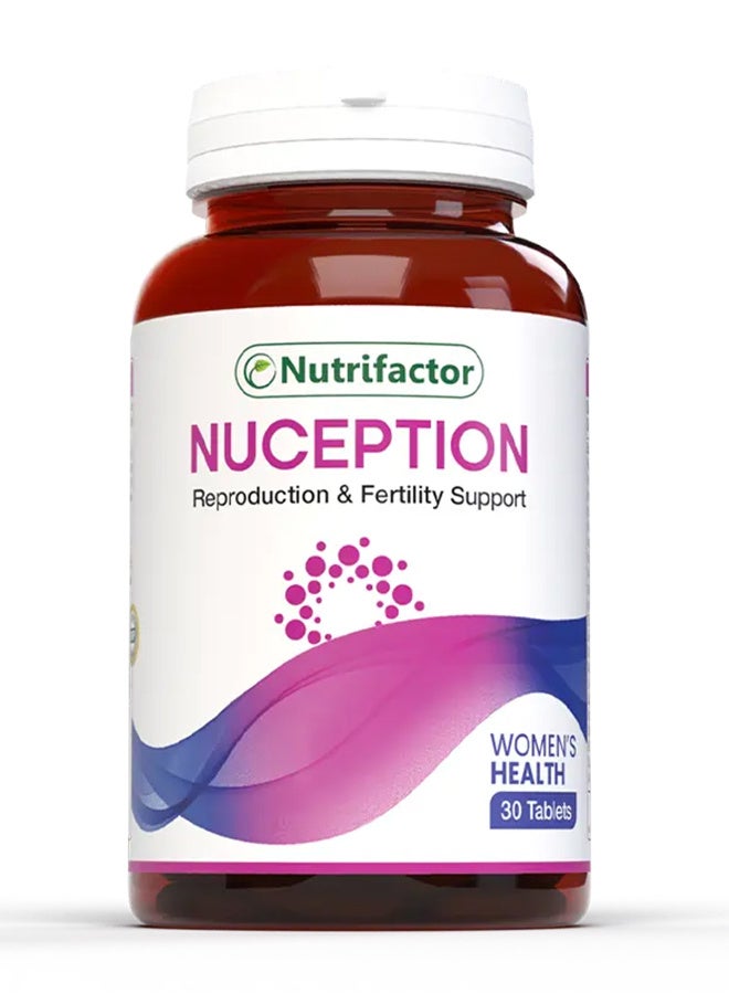Nutrifactor Nuception Fertility & Prenatal Vitamins for Women Reproductive Health | Conception Supplements with Myo-Inositol & Folic Acid to Treat Infertility & PCOS for Hormonal Balance & Ovulation (30 Tablets) - Image 1