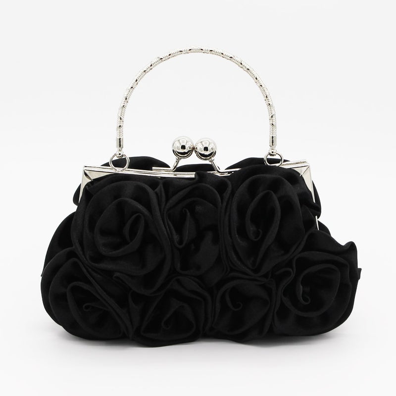 New Sweet Lady Hand-Held Rose Bag, Evening Bag, Bride And Bridesmaid Bag, Hand Bag, Cross-Body Bag (Large Size) - Image 1