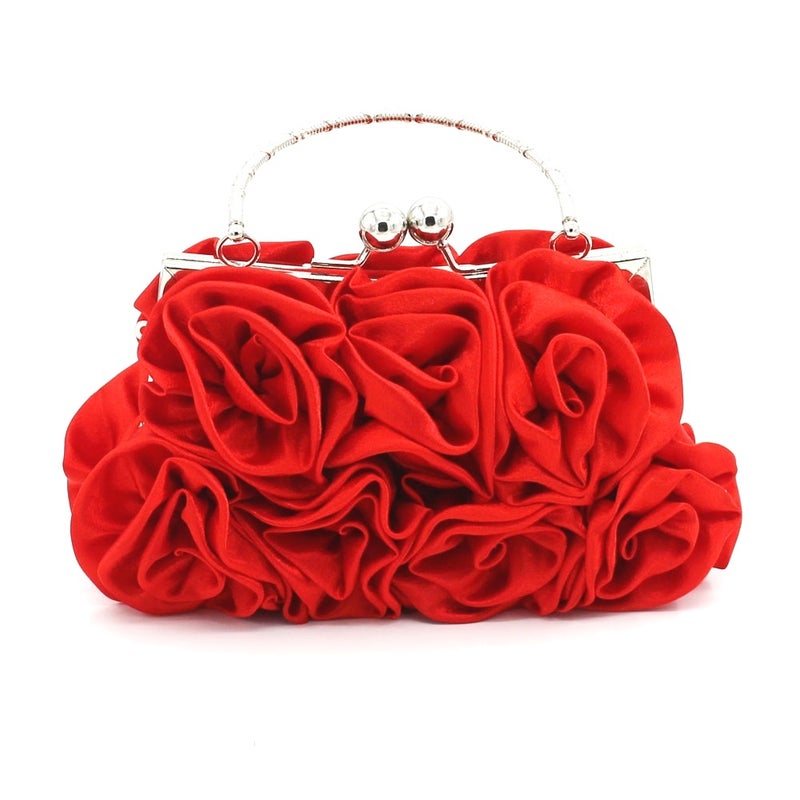 New Sweet Lady Hand-Held Rose Bag, Evening Bag, Bride And Bridesmaid Bag, Hand Bag, Cross-Body Bag (Large Size) - Image 2