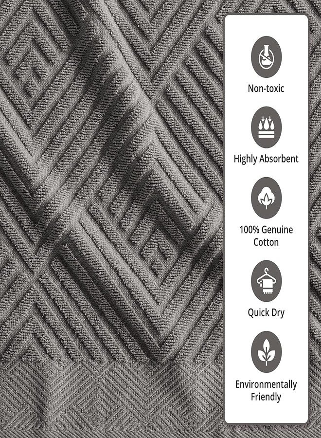 Simpli-Magic 100% Cotton Soft Bath Towels Set | Quick Dry and Highly Absorbent, Textured Bath Towels 27" x 54" (4 Pack) - Image 2