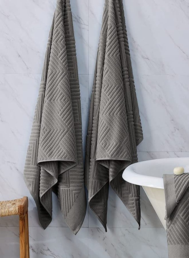 Simpli-Magic 100% Cotton Soft Bath Towels Set | Quick Dry and Highly Absorbent, Textured Bath Towels 27" x 54" (4 Pack) - Image 3