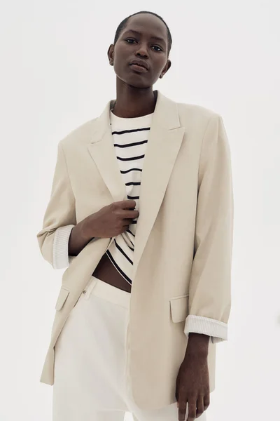 اتش اند ام Lyocell-blend blazer