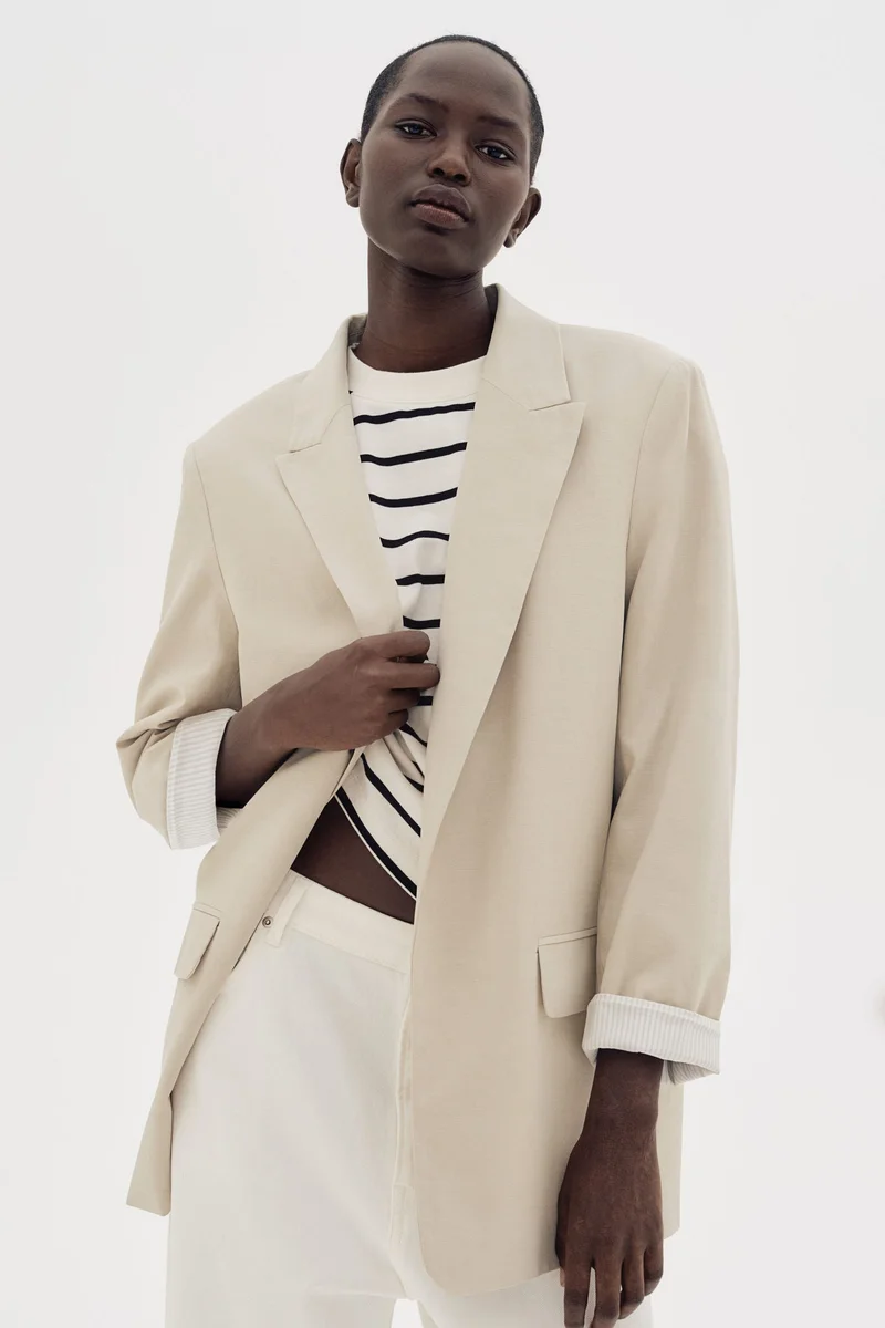 اتش اند ام Lyocell-blend blazer