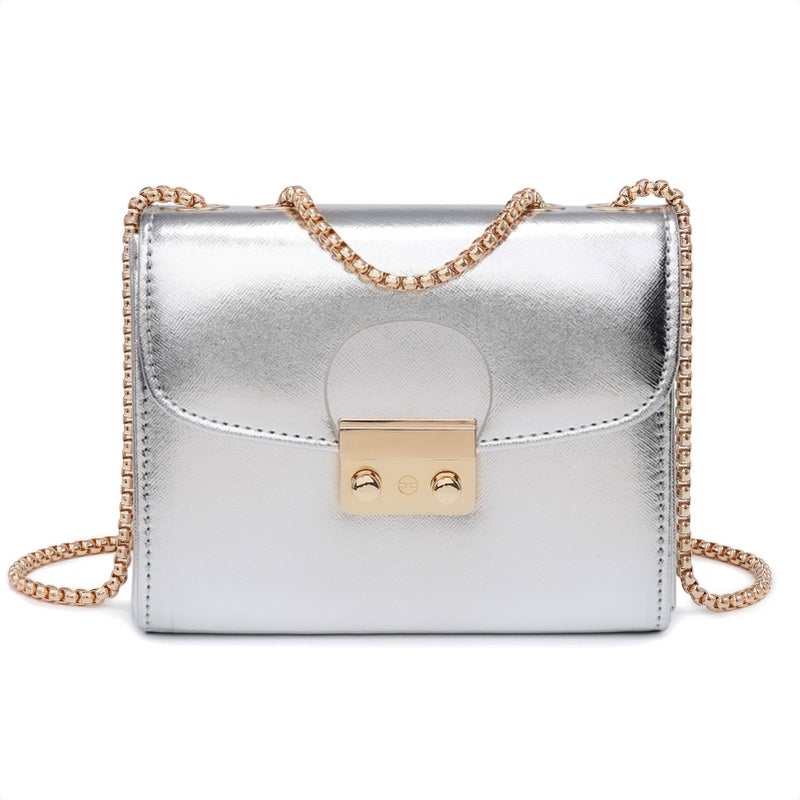 Dasein Women Small Crossbody Bag Designer Evening Bag Clutch Purse Handbag for Wedding/Prom/Party with Double Chain Strap