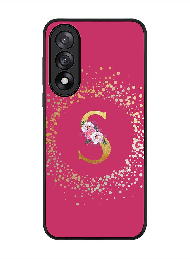 Stylizedd For OnePlus Nord 5 / Ace 5 Ultra Case,Slim fit Camera Protection, Shockproof Thin Phone cover  - Custom Monogram Floral - S ( Deep Pink )