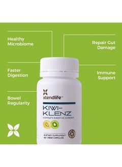 xtendlife Xtend Life ; Kiwi Klenz ; Natural Prebiotic Packed With Enzyme Soluble Fiber & Prebiotics ; Supports Good Gut Flora & Promote Healthy Digestive Function ; 60 Vegetarian Capsules (1 Pack)  - Image 5