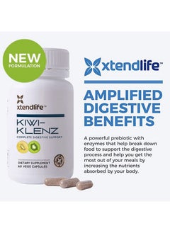 xtendlife Xtend Life ; Kiwi Klenz ; Natural Prebiotic Packed With Enzyme Soluble Fiber & Prebiotics ; Supports Good Gut Flora & Promote Healthy Digestive Function ; 60 Vegetarian Capsules (1 Pack)  - Image 3