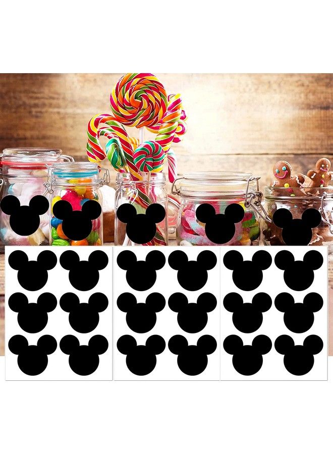 wootile Mickeys Mouse Vinyl Chalk Chalkboard Stickers Minnie Mouse Head Stickers 2.97 X 2.5 Inch Pvc Mickey Stickers Mouse Head Stickers 90 Pack Mickey Head Stickers For Mickeys Mouse Themed Birthday Party  - Image 5