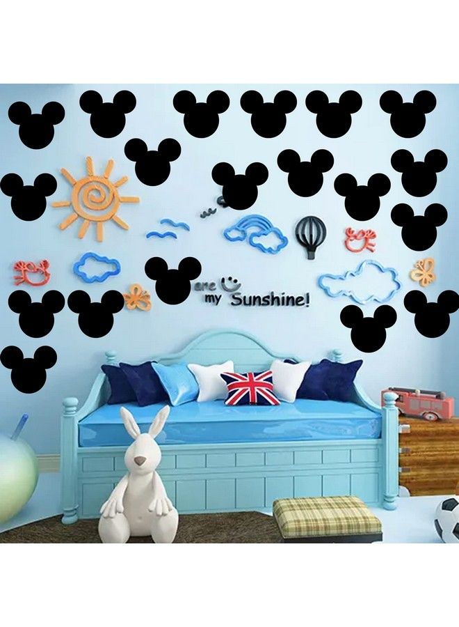 wootile Mickeys Mouse Vinyl Chalk Chalkboard Stickers Minnie Mouse Head Stickers 2.97 X 2.5 Inch Pvc Mickey Stickers Mouse Head Stickers 90 Pack Mickey Head Stickers For Mickeys Mouse Themed Birthday Party  - Image 4