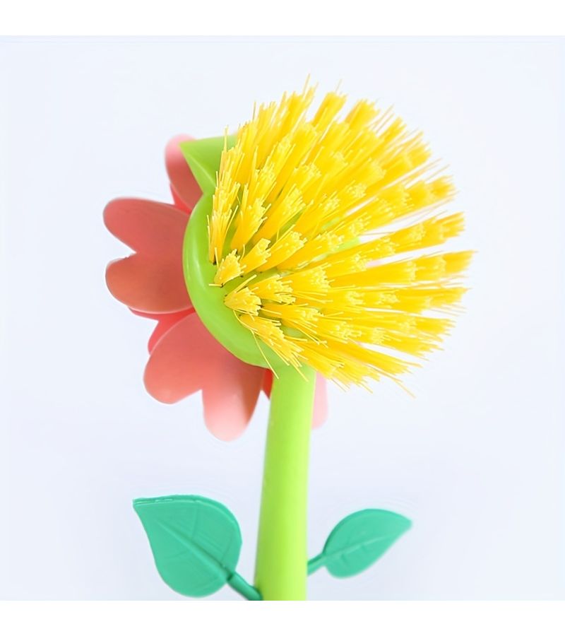 Blue Multi-Function Long Handle Cleaning Brush for Kitchen and Bathroom Sinks - Image 4