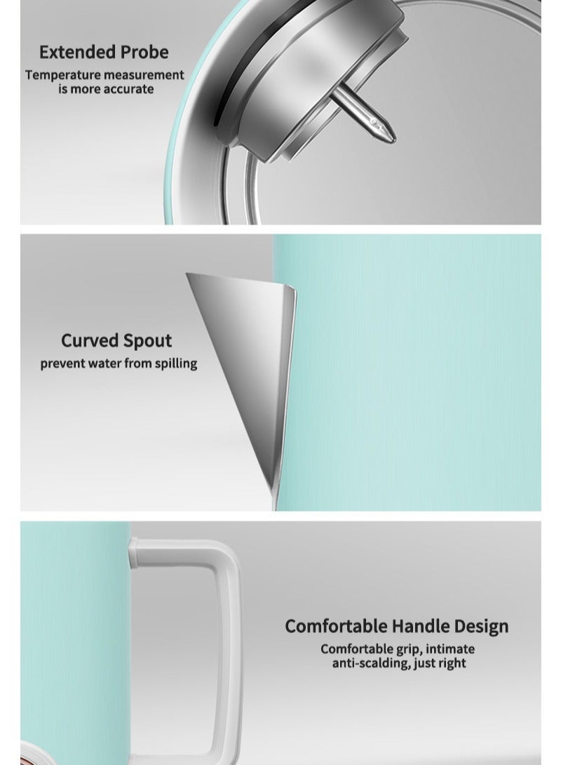 JACAL Stainless Steel Electric Kettle with Thermometer 1.5L 1800W GL-E12 - Image 3