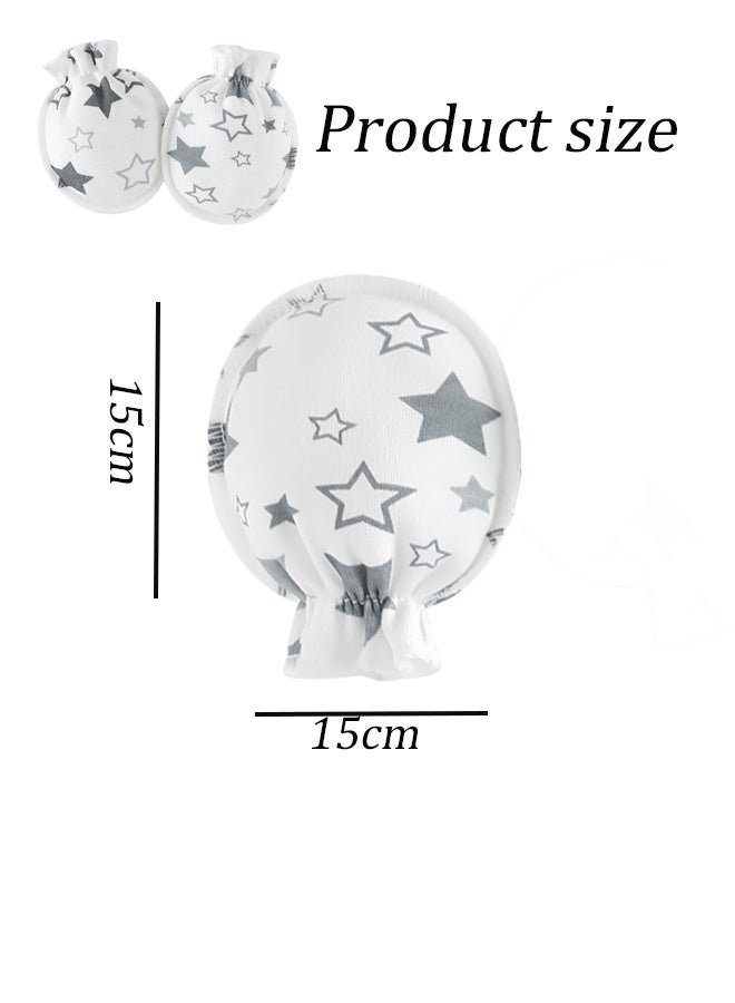 Vinnatsu 2 Pairs of Baby Mittens Newborn Baby Anti-Scratch Gloves Anti-scratch Face Gloves Elastic Adjustable Cotton Breathable Scratch-Resistant Gloves, Suitable For Boys And Girls 0-12 Months Grey+Pink - Image 3