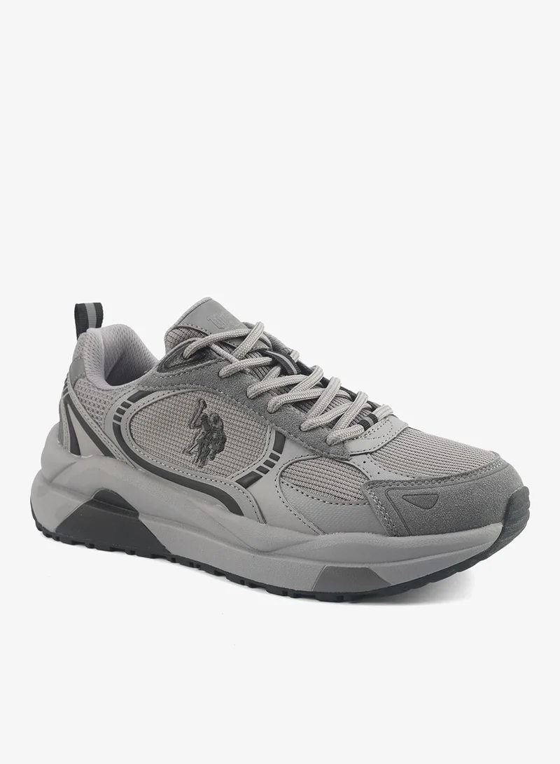 U.S. Polo Assn. grey Men's Grey Low-Top Sneakers - Modern Design Shoes for All-Day Comfort for Men | Best Price UAE