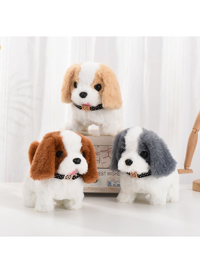 Net Red Plush Electric Toy Dog Can Walk, Bark, WAG Tail, Electronic Simulation Puppy Stall Night Market-Color:Collar Saint Bernard (powder)  - Image 3