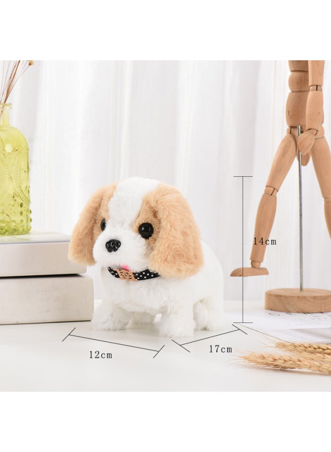 Net Red Plush Electric Toy Dog Can Walk, Bark, WAG Tail, Electronic Simulation Puppy Stall Night Market-Color:Collar Saint Bernard (powder)  - Image 4